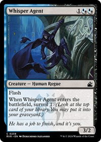 Magic: The Gathering Single - Ravnica Remastered - Whisper Agent - FOIL Common/0238 Lightly Played