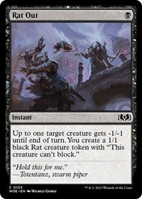 Magic: The Gathering Single - Wilds of Eldraine - Rat Out - FOIL Common/0103 Lightly Played