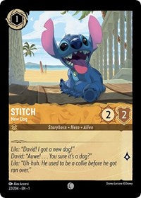 Disney Lorcana Single - First Chapter - Stitch, New Dog- Common/022 Lightly Played
