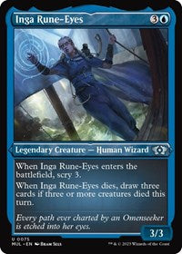 Magic: The Gathering Single - March of the Machine: Multiverse Legends - Inga Rune-Eyes (Foil Etched) - Uncommon/0075 - Lightly Played