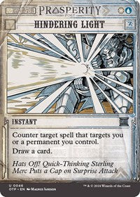 Magic: The Gathering Single - Outlaws of Thunder Junction Breaking News - Hindering Light - Uncommon/0046 - Lightly Played