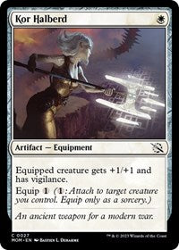 Magic: The Gathering Single - March of the Machine - Kor Halberd (Foil) - Common/0027 - Lightly Played