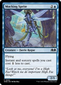 Magic: The Gathering Single - Wilds of Eldraine - Mocking Sprite - FOIL Common/0062 Lightly Played