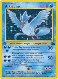 Pokemon Singles - Fossil Unlimited - Articuno (2) - Holo Rare/02 - Lightly Played