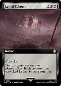 Magic: The Gathering Single - Universes Beyond: Fallout - Lethal Scheme (Extended Art) - FOIL Rare/0464 Lightly Played