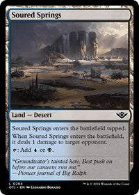 Magic: The Gathering Single - Outlaws of Thunder Junction - Soured Springs - FOIL Land/0264 - Lightly Played