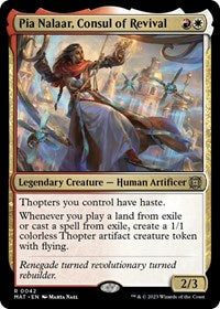 Magic: The Gathering Single - March of the Machine: The Aftermath - Pia Nalaar, Consul of Revival (Foil) - Rare/0042 - Lightly Played