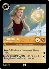 Disney Lorcana Single - First Chapter - Cinderella, Gentle and Kind - Uncommon/003 Lightly Played