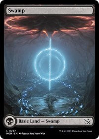 Magic: The Gathering Single - March of the Machine - Swamp (0287) (Foil) - Land/0287 - Lightly Played