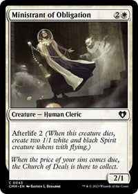 Magic: The Gathering Single - Commander Masters - Ministrant of Obligation - FOIL Common/0043 - Lightly Played