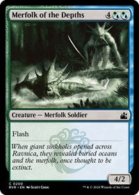 Magic: The Gathering Single - Ravnica Remastered - Merfolk of the Depths (Foil) - Common/0200 Lightly Played