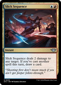 Magic: The Gathering Single - Outlaws of Thunder Junction - Slick Sequence - FOIL Uncommon/0233 - Lightly Played