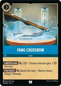 Disney Lorcana Single - Rise of The Floodborn - Fang Crossbow - Uncommon/166 Lightly Played
