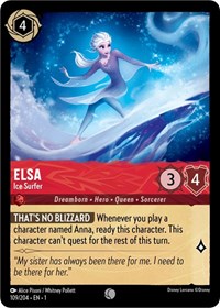 Disney Lorcana Single - First Chapter - Elsa, Ice Surfer - Common/109 Lightly Played