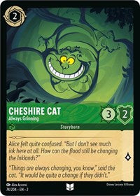 Disney Lorcana Single - Rise of The Floodborn - Cheshire Cat - Always Grinning - Uncommon/074 Lightly Played