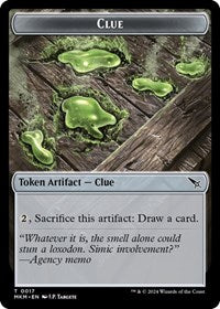 Magic: The Gathering Single - Murders at Karlov Manor - Clue (0017) // A 0044 Double-Sided Token - FOIL Token/0017 Lightly Played