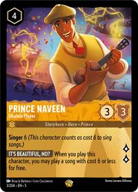 Disney Lorcana Single - Shimmering Skies - Prince Naveen - Ukulele Player - Enchanted/003 - Lightly Played