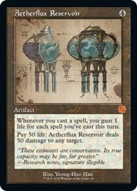 Magic: The Gathering Single - The Brothers' War: Retro Frame Artifacts - Aetherflux Reservoir (Schematic) (Foil) - Mythic/65 Lightly Played