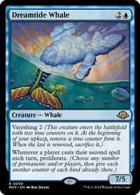 Magic: The Gathering Single - Modern Horizons 3 - Dreamtide Whale - FOIL Rare/0059 - Lightly Played