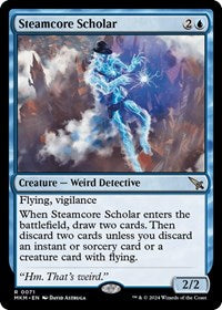 Magic: The Gathering Single - Murders at Karlov Manor - Steamcore Scholar - FOIL Rare/0071 Lightly Played