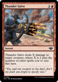 Magic: The Gathering Single - Outlaws of Thunder Junction - Thunder Salvo - FOIL Common/0150 - Lightly Played