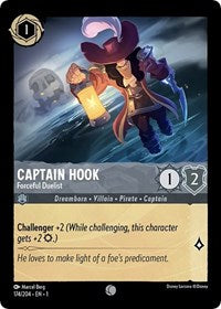 Disney Lorcana Single - First Chapter - Captain Hook, Forceful Duelist - Common/174 Lightly Played
