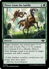Magic: The Gathering Single - Outlaws of Thunder Junction - Throw from the Saddle - FOIL Common/0185 - Lightly Played