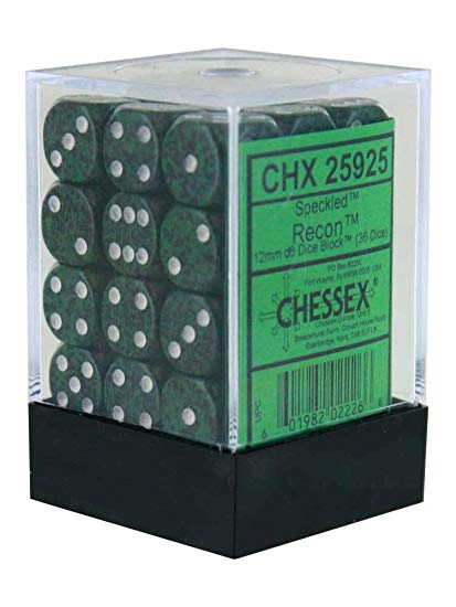 Speckled: Recon 12mm D6 Block (36) 25925
