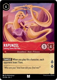 Disney Lorcana Single - First Chapter - Rapunzel, Letting Down Her Hair - Uncommon/121 Lightly Played