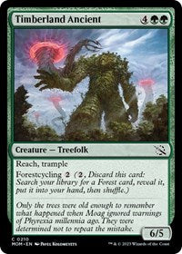 Magic: The Gathering Single - March of the Machine - Timberland Ancient (Foil) - Common/0210 - Lightly Played