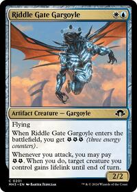 Magic: The Gathering Single - Modern Horizons 3 - Riddle Gate Gargoyle - FOIL Common/0201 - Lightly Played