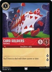 Disney Lorcana Single - Rise of The Floodborn - Card Soldiers - Full Deck (Foil) - Uncommon/105 Lightly Played