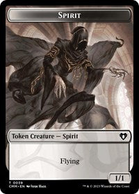 Magic: The Gathering Single - Commander Masters - Spirit (0039) // Stoneforged Blade Double-Sided Token - FOIL Token/0039 - Lightly Played