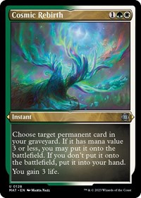 Magic: The Gathering Single - March of the Machine: The Aftermath - Cosmic Rebirth (Foil Etched) - Uncommon/0128 - Lightly Played