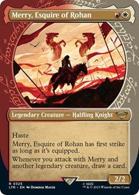 Magic: The Gathering Single - Universes Beyond: The Lord of the Rings: Tales of Middle-earth - Merry, Esquire of Rohan (Showcase) - Rare/0325 - Lightly Played
