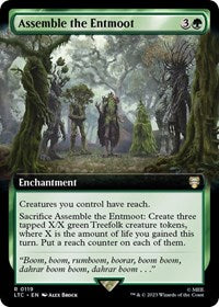 Magic: The Gathering Single - Commander: The Lord of the Rings: Tales of Middle-earth - Assemble the Entmoot (Extended Art) - Rare/0119 - Lightly Played
