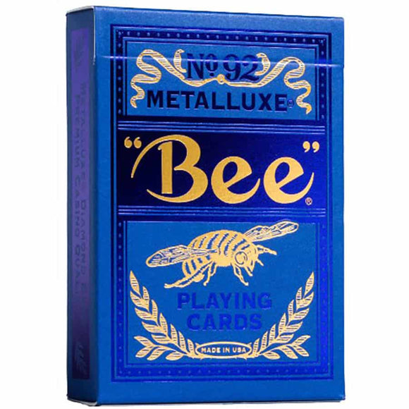 BICYCLE PLAYING CARDS: BEE METALLUXE BLUE