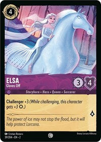 Disney Lorcana Single - Rise of The Floodborn - Elsa - Gloves Off - Common/039 Lightly Played