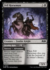 Magic: The Gathering Single - Wilds of Eldraine - Fell Horseman - FOIL Common/0092 Lightly Played