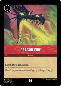 Disney Lorcana Single - First Chapter - Dragon Fire - Uncommon/130 Lightly Played