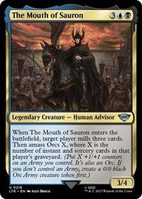 Magic: The Gathering Single - Universes Beyond: The Lord of the Rings: Tales of Middle-earth - The Mouth of Sauron (Foil) - Uncommon/0216 - Lightly Played