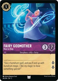 Disney Lorcana Single - Rise of The Floodborn - Fairy Godmother - Here to Help - Uncommon/040 Lightly Played