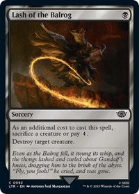 Magic: The Gathering Single - Universes Beyond: The Lord of the Rings: Tales of Middle-earth - Lash of the Balrog (Foil) - Common/0092 - Lightly Played