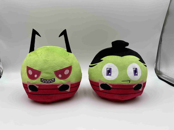 Plushiverse: Reversible Plushie 6in - Invader Zim + Human Disguise [Smug + Worried] [Green + Green]