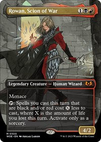 Magic: The Gathering Single - Wilds of Eldraine - Rowan, Scion of War (Borderless) - FOIL Mythic/0300 Lightly Played