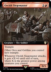 Magic: The Gathering Single - Commander: The Lord of the Rings: Tales of Middle-earth - Orcish Siegemaster (Extended Art) - Rare/0116 - Lightly Played