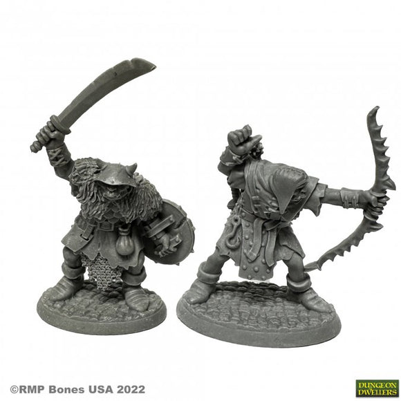 Bones USA Dungeon Dwellers - ORC OF THE RAGGED WOUND WARRIORS (2) 07013