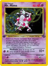 Pokemon Singles - Jungle Unlimited - Mr. Mime (6) - Holo Rare/006 - Lightly Played