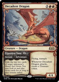 Magic: The Gathering Single - Wilds of Eldraine - Decadent Dragon (Showcase) - Rare/0287 Lightly Played