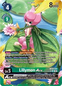 Digimon Single - Blast Ace - Lillymon Ace (Alternate Art) - Super Rare/BT14-049 Lightly Played